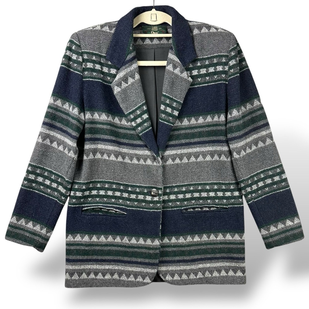 Vintage Orvis Wool Blazer Jacket Southwestern Aztec Western WMNS Sm See Photos.*